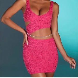 Beaded pink oh Polly dress